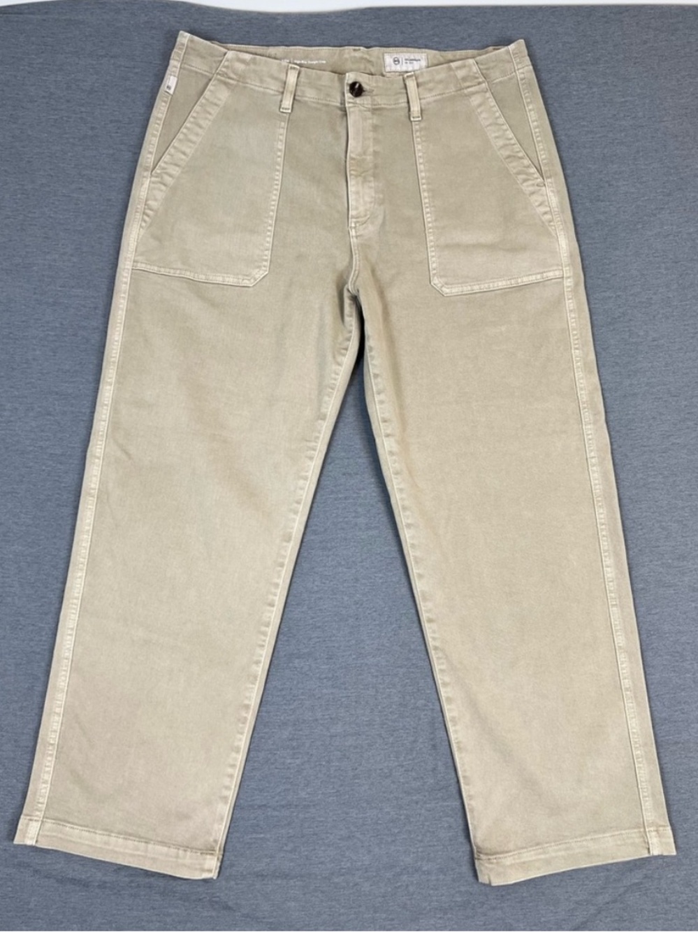 Ag Adriano Goldschmied Analeigh  Trousers in Light Khaki